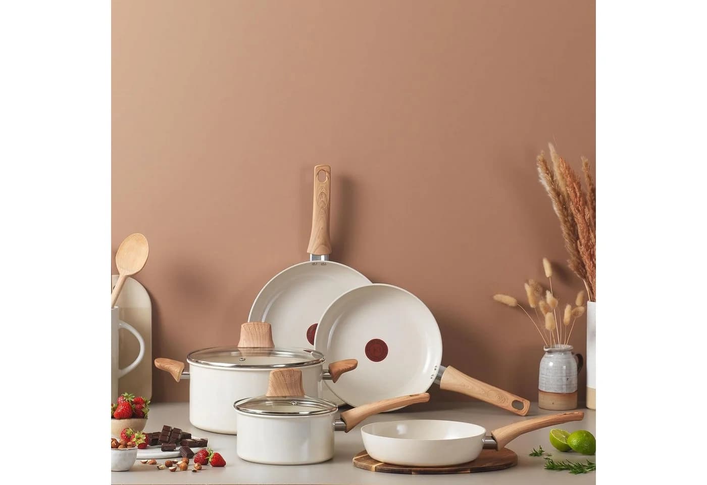 Tefal CERA BRIGHT ON 7-tlg. Keramikset Topf-Set