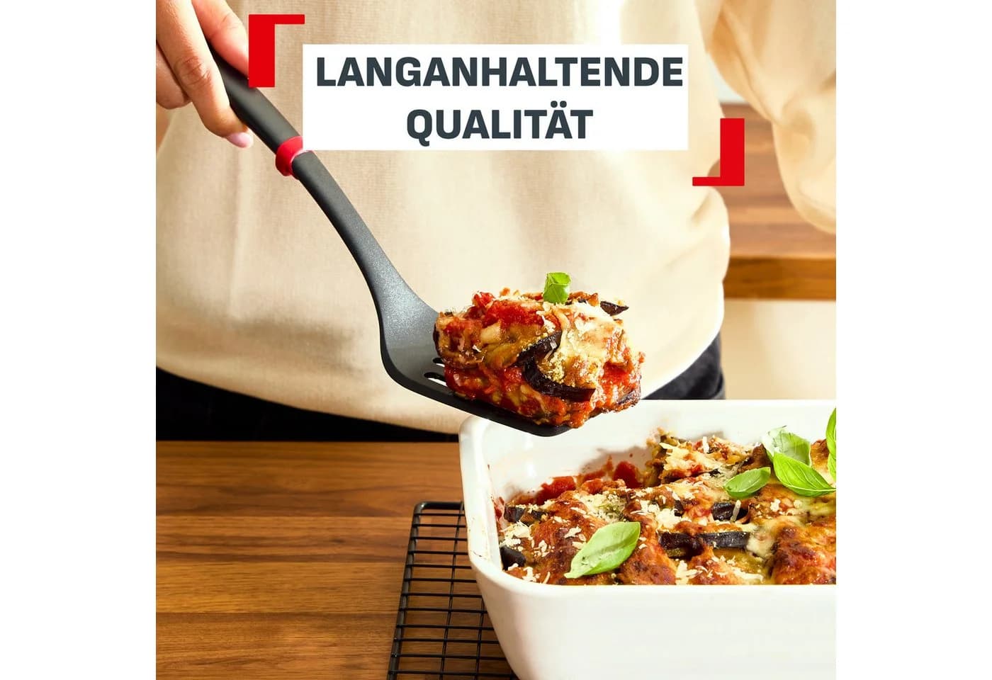 Tefal Ingenio+ Kochbesteck-Set 5-tlg. Schwarz/Rot Nylon Silikon