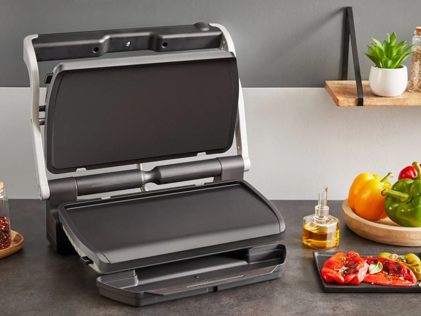 TEFAL Backblech XA7298 OptiGrill Schwarz Alu-Druckguss