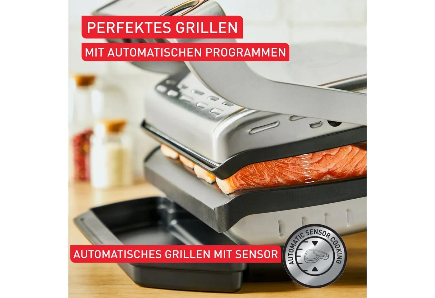 TEFAL Backblech XA7298 OptiGrill Schwarz Alu-Druckguss - Bild 3