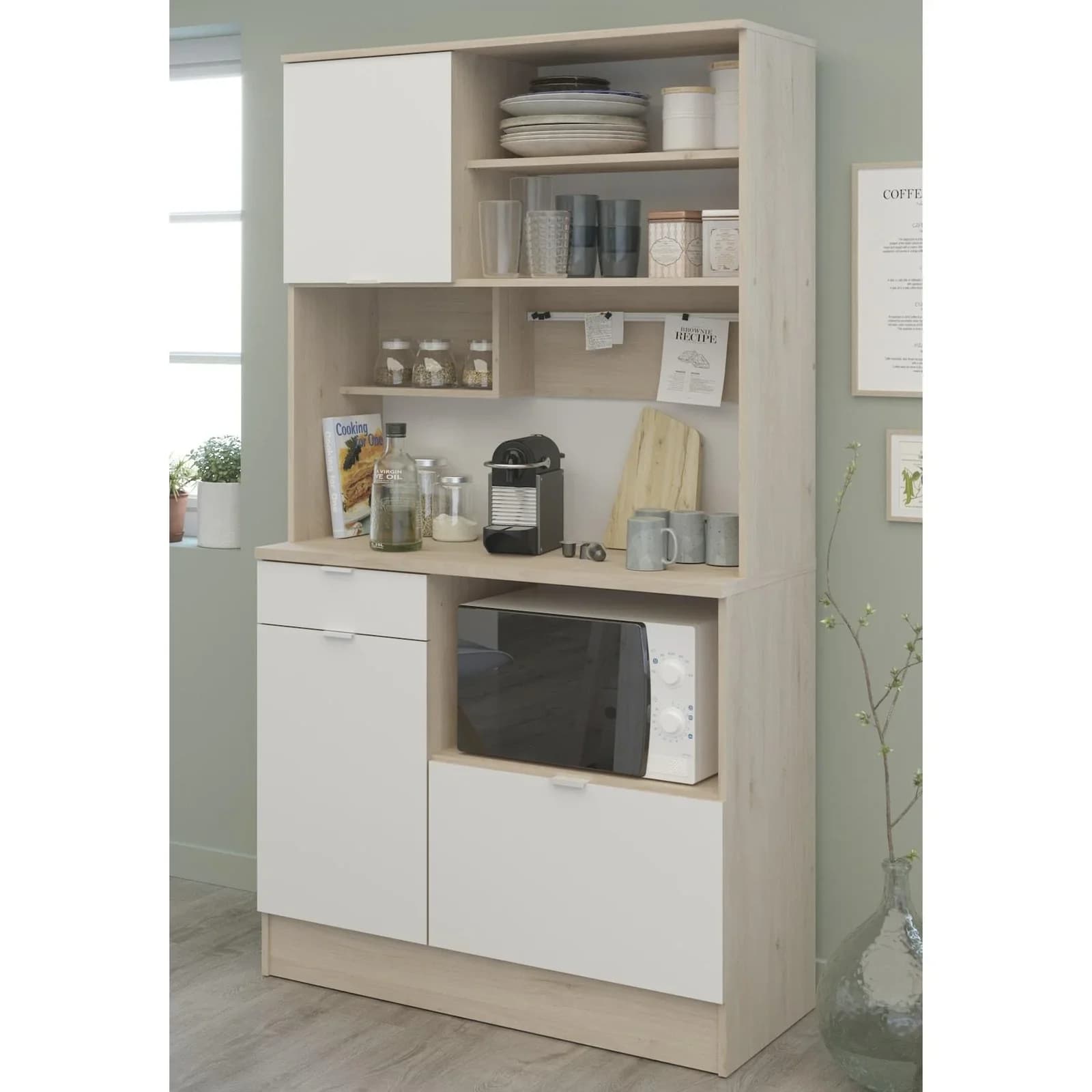Parisot Socool Buffet Weiß Eiche Jackson 100cm