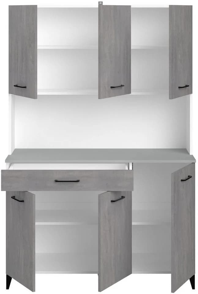 Parisot Buffet Malice 11 Grau/Weiss Betonoptik Holzwerkstoff - Bild 3