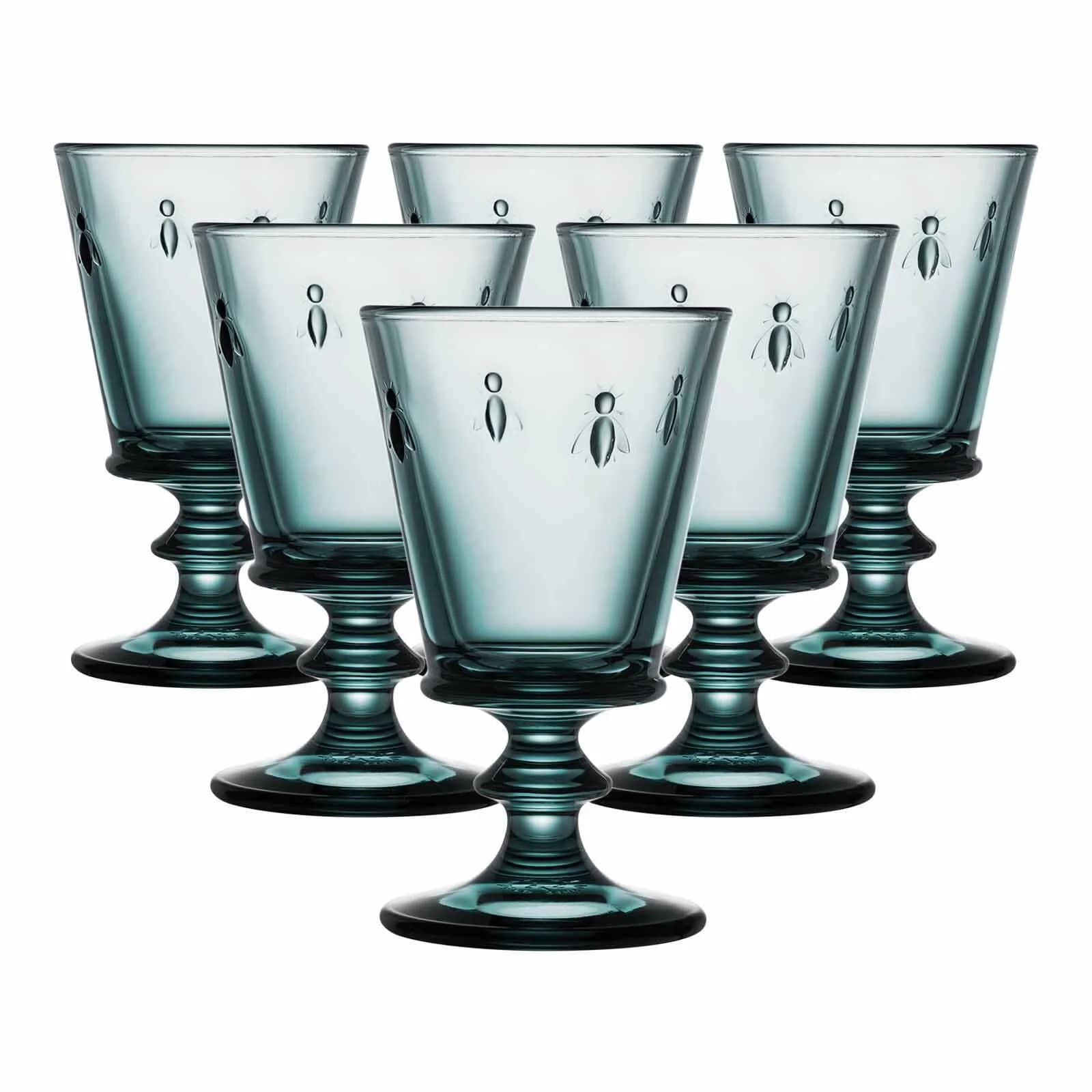 La Rochère Weißweinglas Biene 240 ml 6er Set Nachtblau Glas