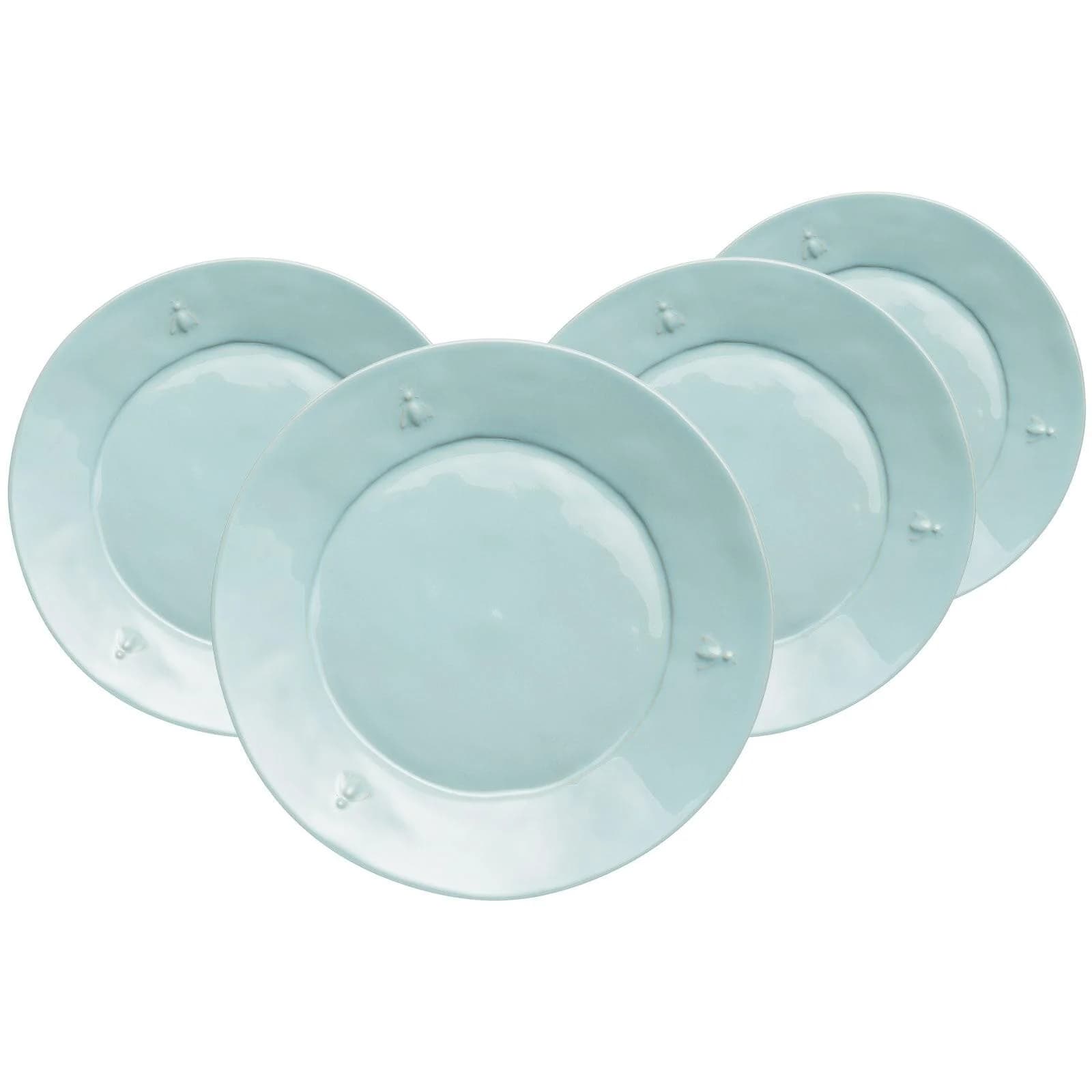La Rochère Speiseteller Biene 4er Set Blau Keramik