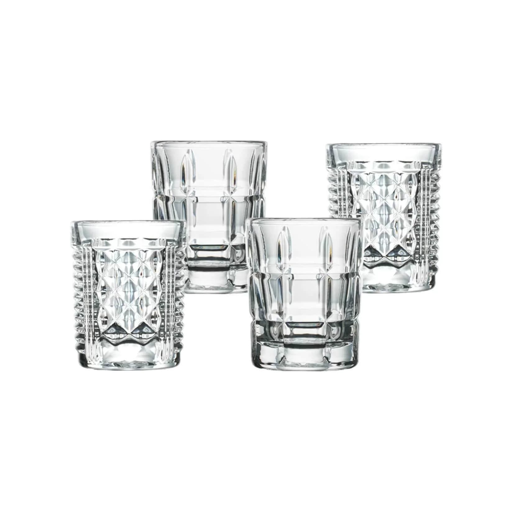 LA ROCHÈRE Schnapsgläser Shooters 4er Set 60 ml Transparent
