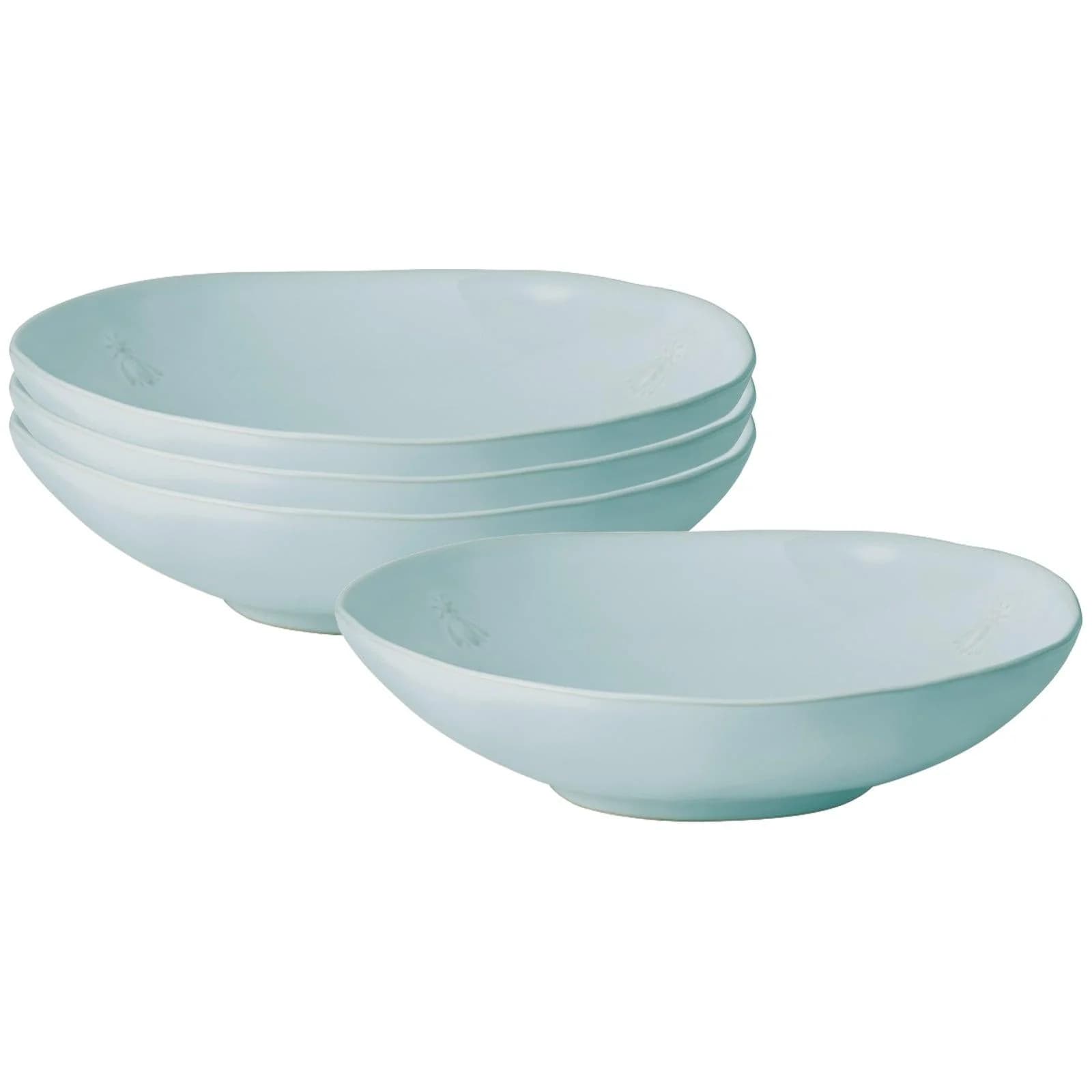 LA ROCHÈRE FRANCE Pastateller Abeille 4er Set Blau Keramik