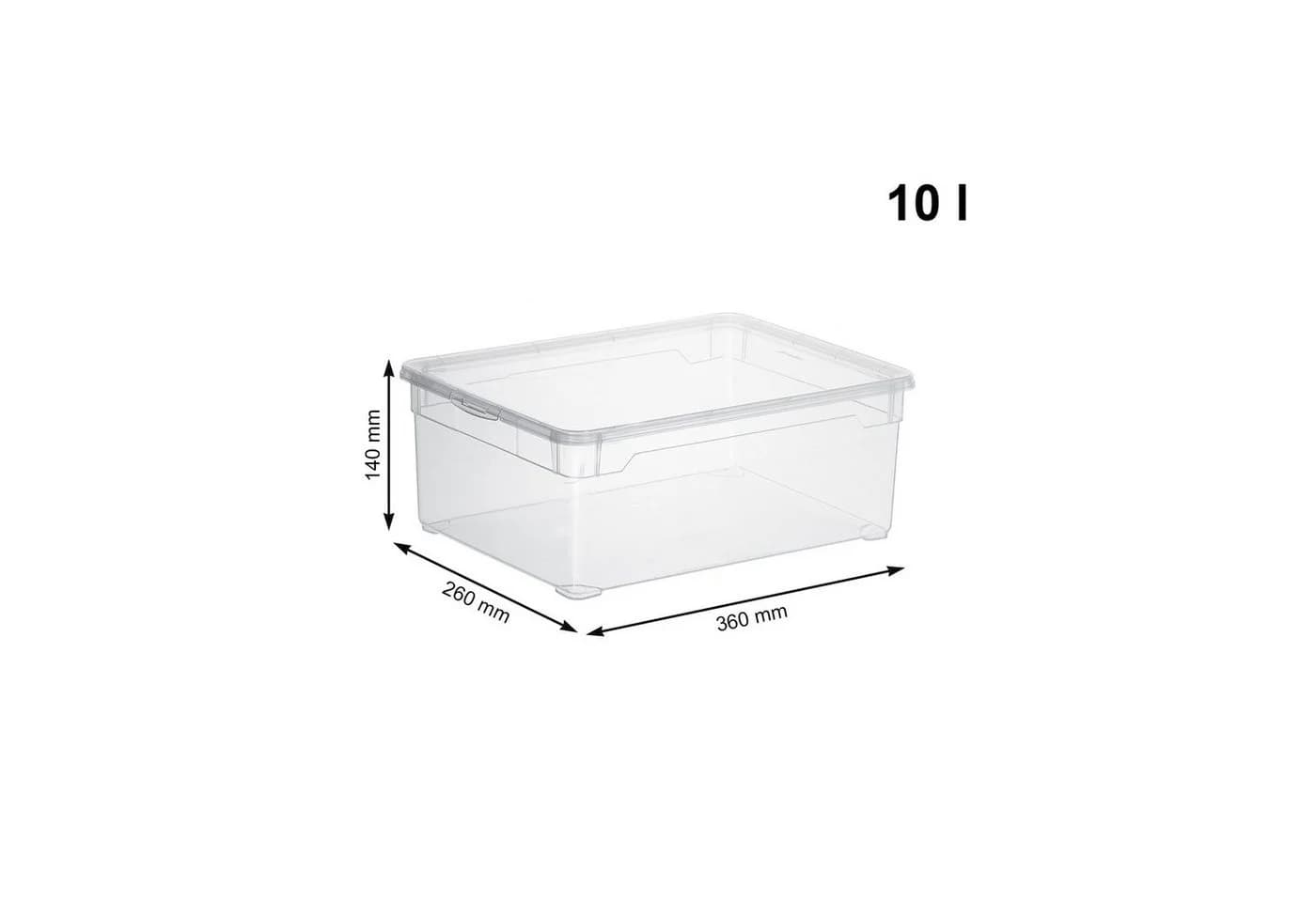 ROTHO Aufbewahrungsbox 3er-Set Transparent Kunststoff - Bild 4