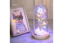 AMORE MIO LED Rose mit Kuppel & Holzsockel warmweiß Bild 3
