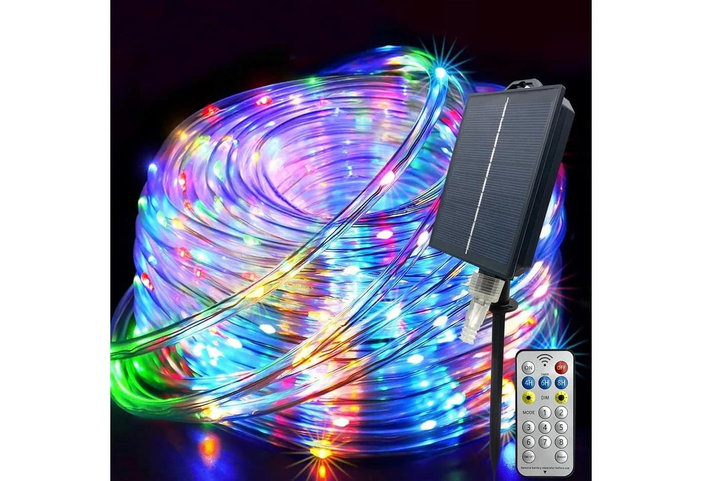 GLPE LED Solarleuchte Solar Lichterkette Outdoor 20 m 200 LED RGB - Bild 2
