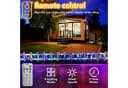 GLPE LED Solarleuchte Solar Lichterkette Outdoor 40 m 400 LED RGB mit Fernbedienung IP65 Bild 3