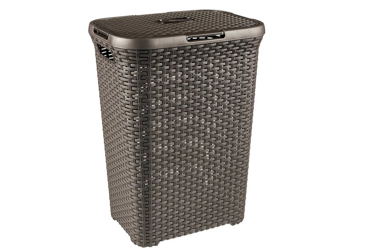Curver Wäschekorb Natural Style 60L Dunkelbraun Kunststoff