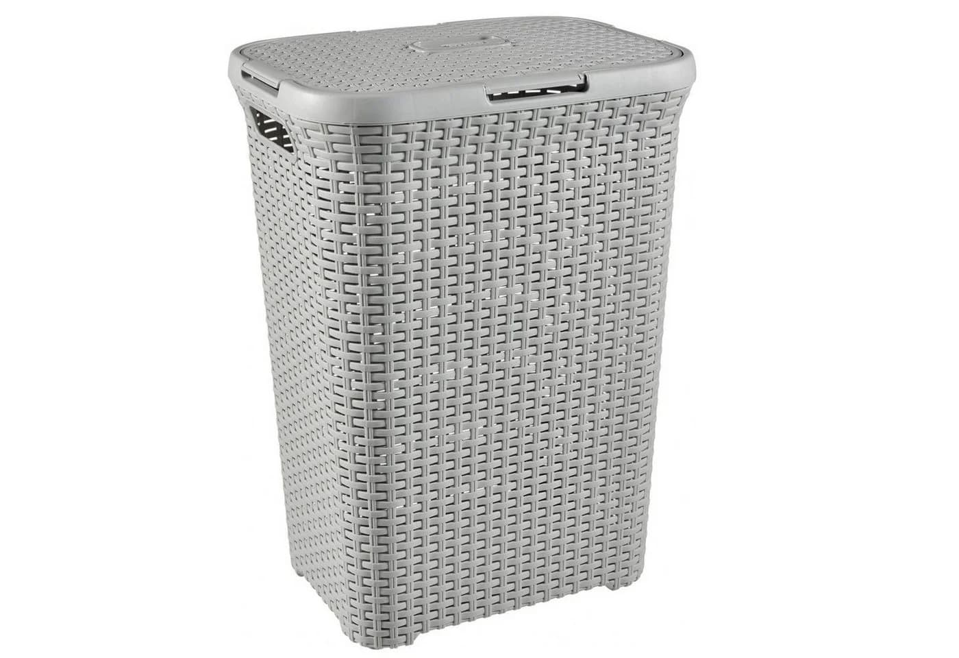 Curver Wäschekorb Natural Style 60L Grau Kunststoff