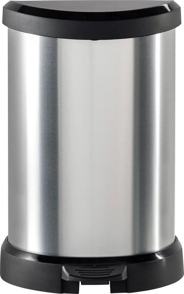Curver DECO Bin 240568 Mülleimer 15l Silber/Schwarz - Bild 2