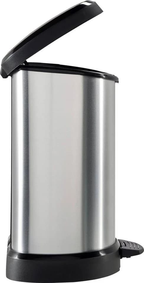 Curver DECO Bin 240568 Mülleimer 15l Silber/Schwarz - Bild 3