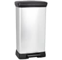 Curver Deco Bin Metallics 240643 Mülleimer 50 L Silber Schwarz Bild 2