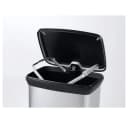 Curver Deco Bin Metallics 240643 Mülleimer 50 L Silber Schwarz Bild 4