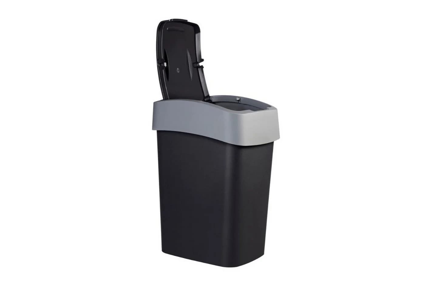 Curver Flip Bin Mülleimer 25L Schwarz mit Deckel