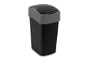 Curver Flip Bin Mülleimer 25L Schwarz mit Deckel Bild 2