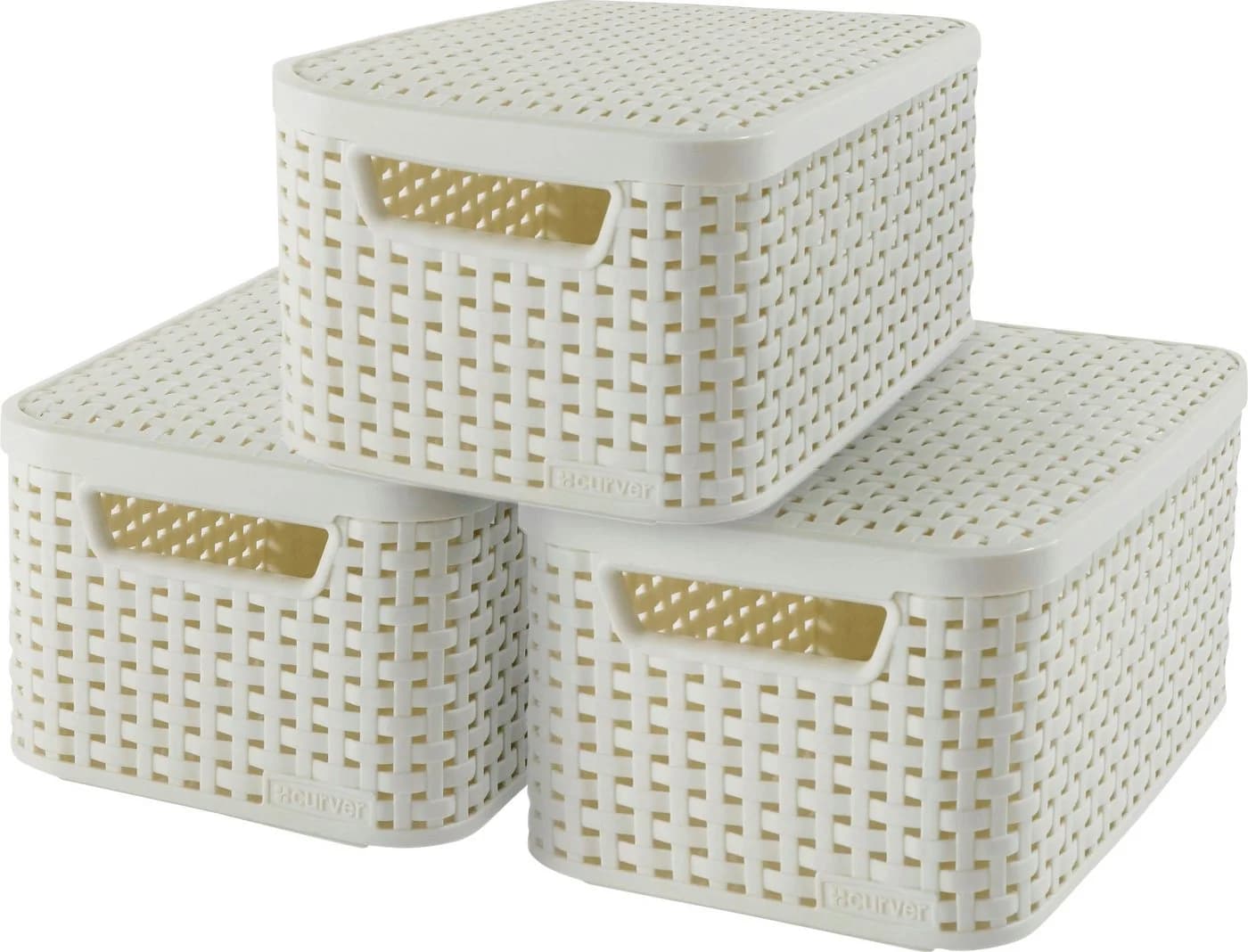 Curver Organizer STYLE Box S 3er Set Aufbewahrungsbox Creme - Bild 2