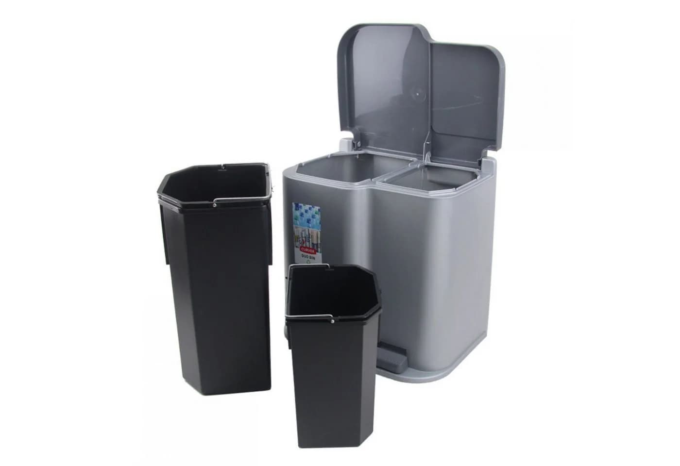 Curver Duo Pedalbin Mülleimer mit 2 Behältern - Bild 3