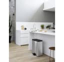 Curver Deco Bin Slim Duo 52 l Mülleimer Silber Schwarz Bild 1