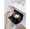 Curver Deco Bin Slim Duo 52 l Mülleimer Silber Schwarz Bild 4