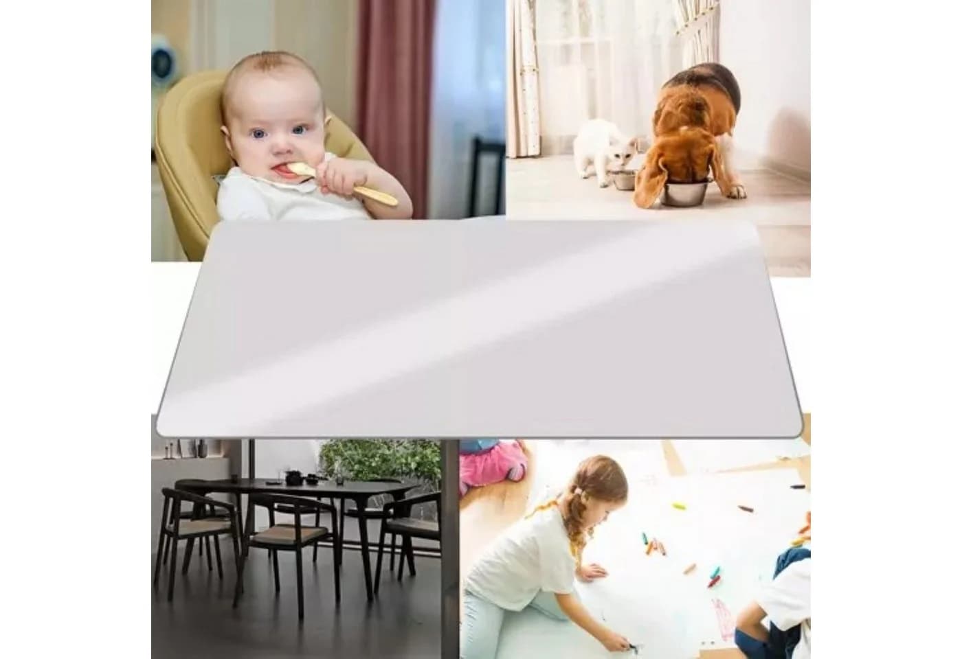 Ruhhy Bodenschutzmatte Milchig Transparent 90x130cm