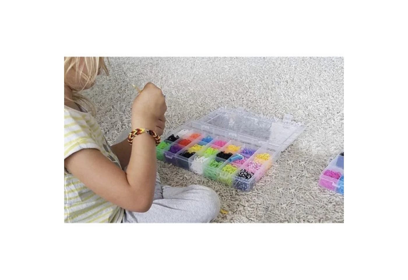 KRUZZEL Kreativset Loom Bands 6801-tlg. Bunt mit Webstuhl & Zubehör - Bild 4