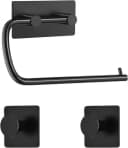 UMI Toilettenpapierhalter Set Schwarz Selbstklebend Edelstahl Bild 1