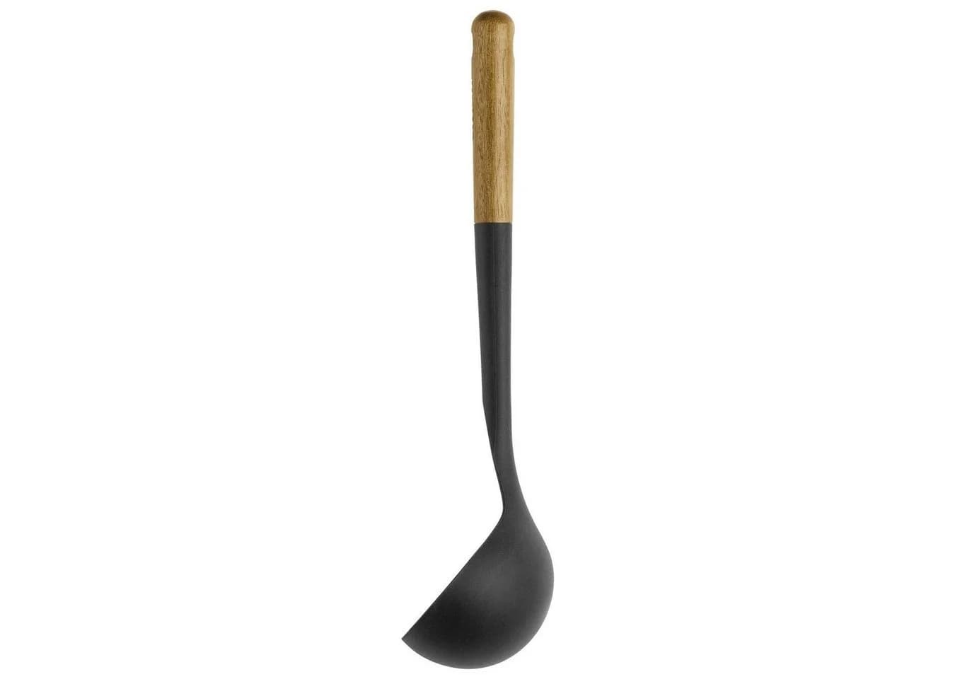 Staub Suppenkelle 31 cm Schwarz Silikon Holzgriff