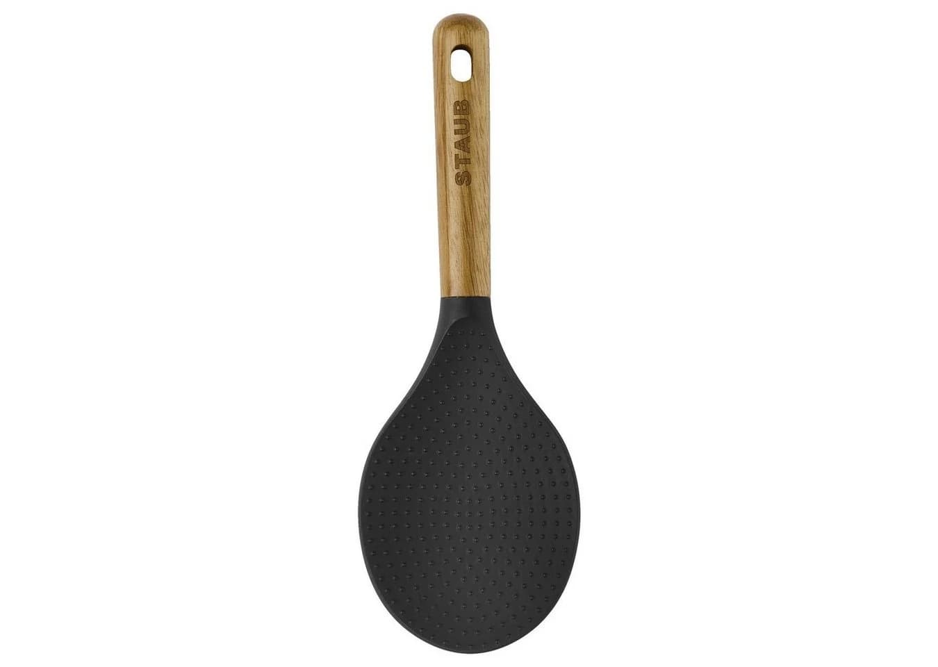 Staub Reislöffel Schwarz Silikon Akazienholz
