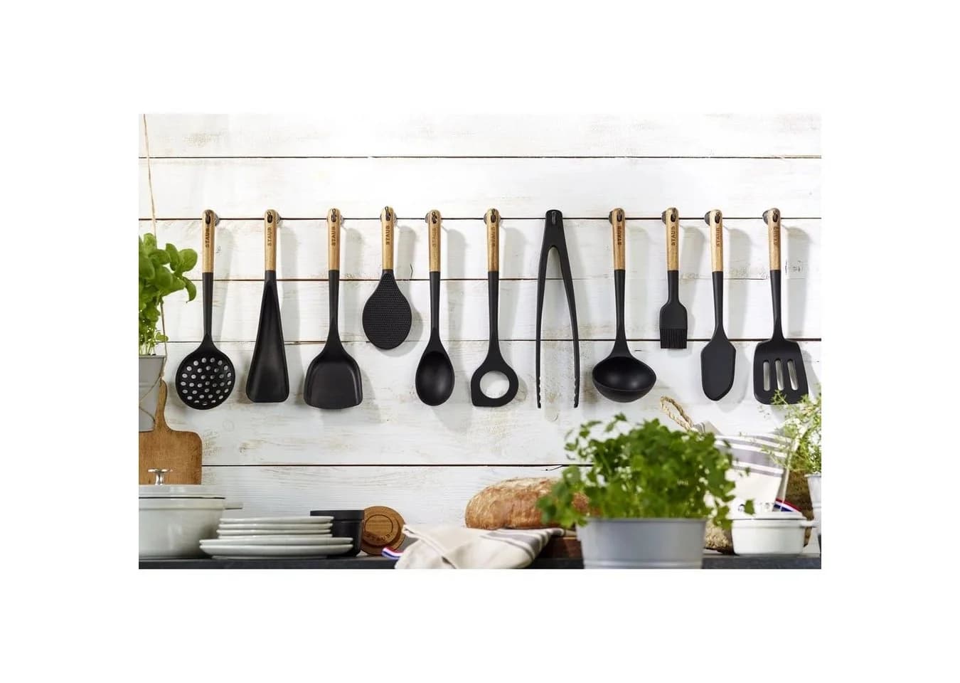 Staub Reislöffel Schwarz Silikon Akazienholz - Bild 4