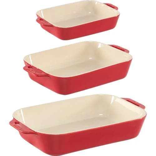 Staub Ceramique Ofenformenset 3-tlg. Kirsch-Rot Keramik