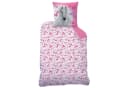 MTOnlinehandel Bettwäsche 135x200 + 80x80 cm Renforcé Pferde-Motiv Rosa Bild 3