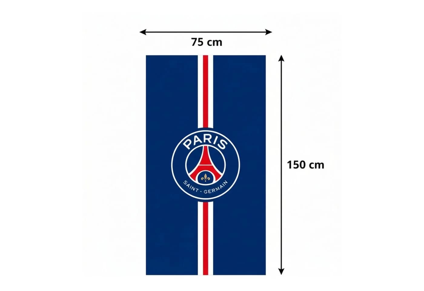 MTOnlinehandel Badetuch PSG 75x150 cm 100% Baumwolle Blau - Bild 3