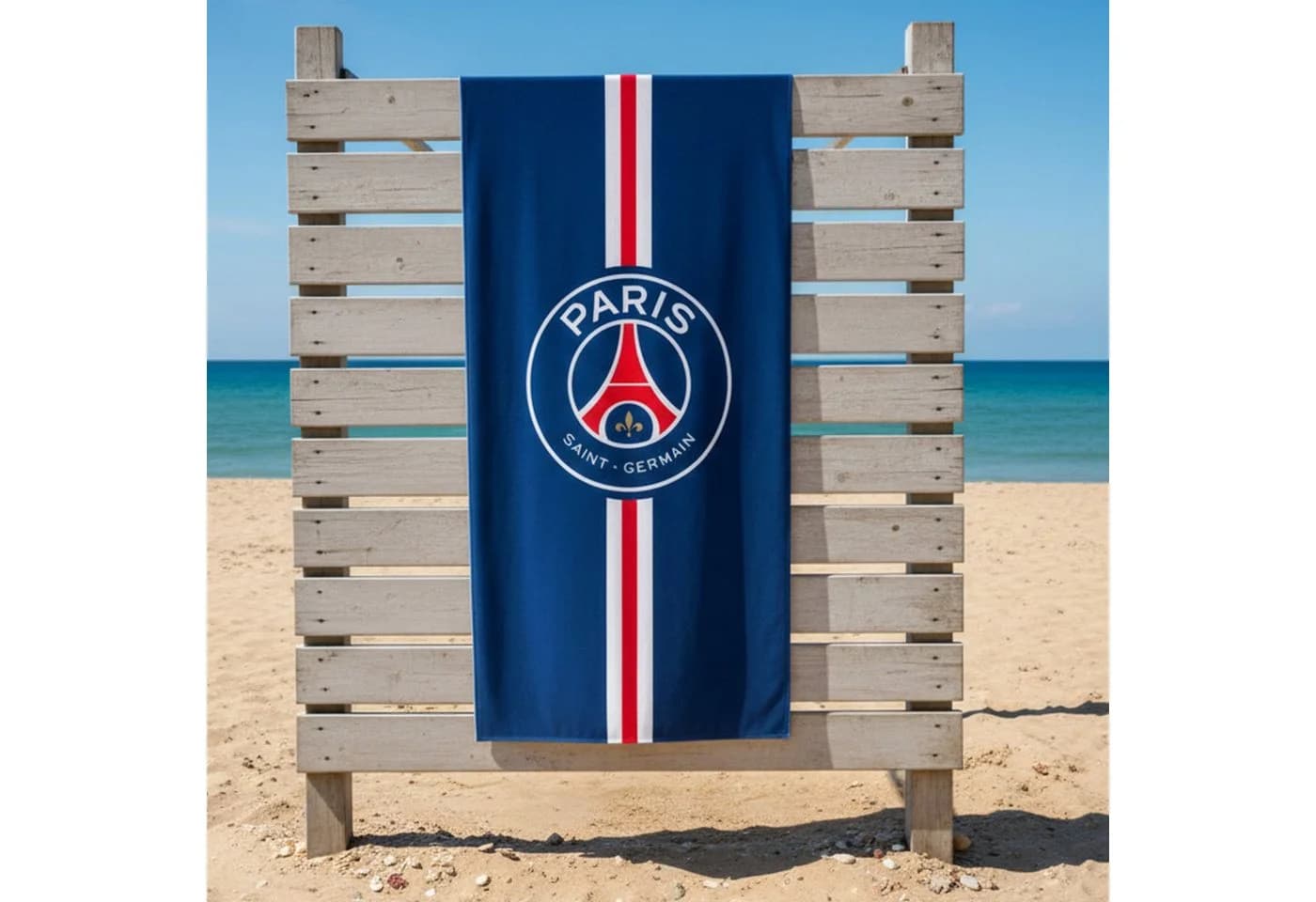 MTOnlinehandel Badetuch PSG 75x150 cm 100% Baumwolle Blau - Bild 4