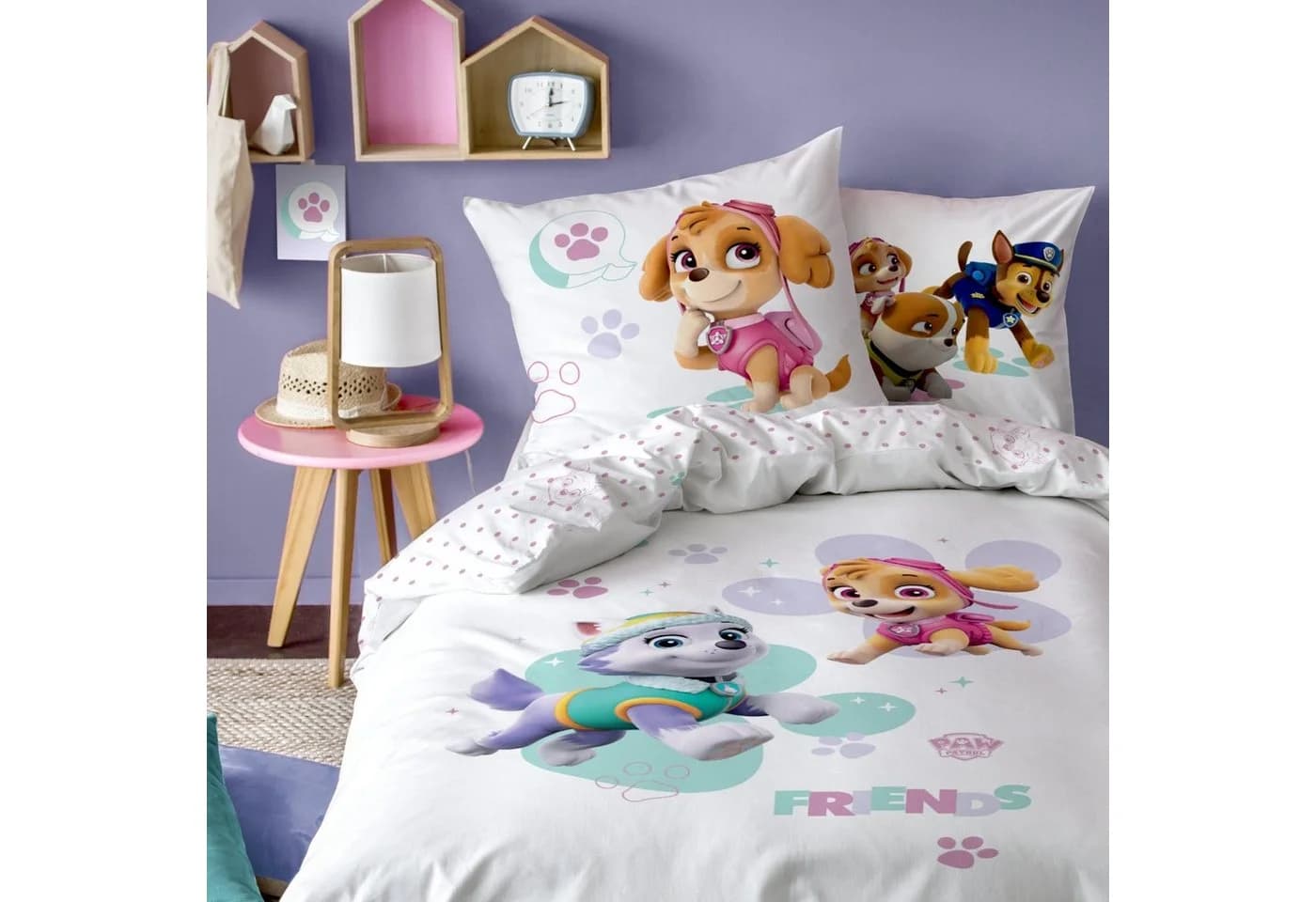 MTOnlinehandel Paw Patrol Kinderbettwäsche 100% Baumwolle Renforcé