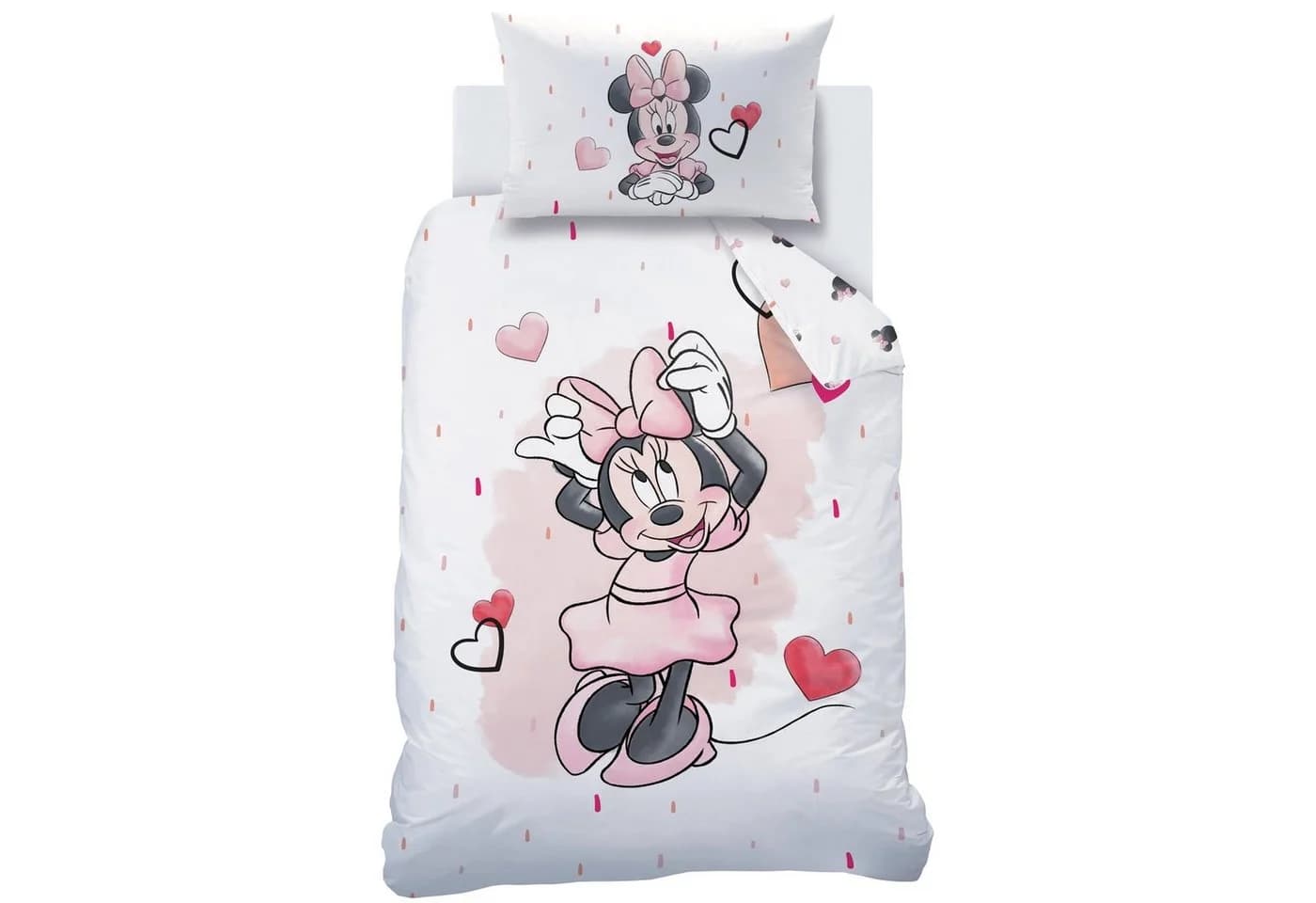 MTOnlinehandel Babybettwäsche Minnie Mouse Rosa Weiß Rot - Bild 2