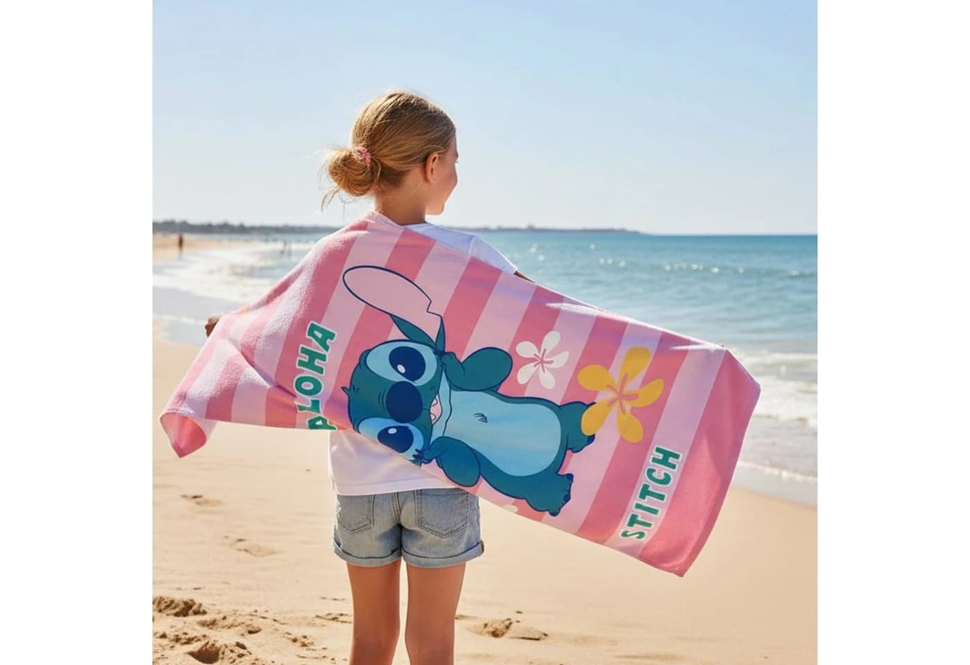 MTOnlinehandel Badetuch Disney Lilo & Stitch Bunt 100% Baumwolle