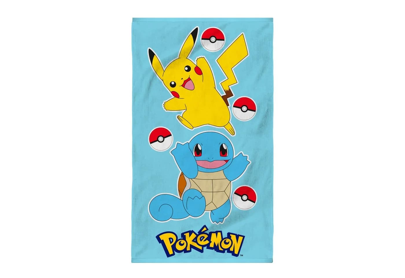 MTOnlinehandel Badetuch Pokémon 70x120 cm Pikachu Schiggy - Bild 2