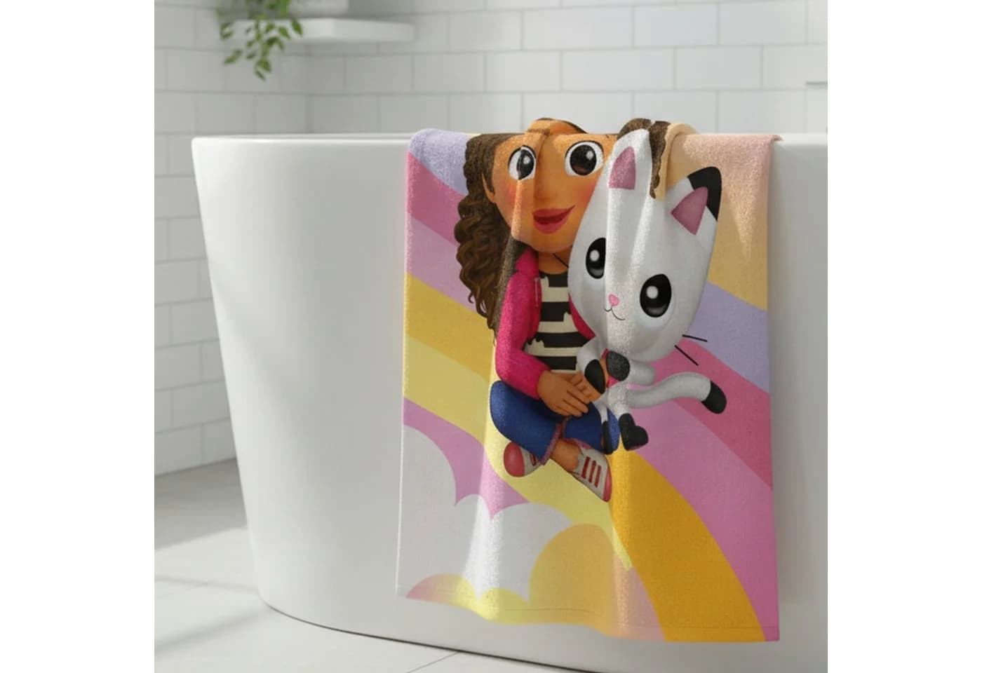 MTOnlinehandel Badetuch Gabby’s Dollhouse 70x120 cm Baumwolle - Bild 4