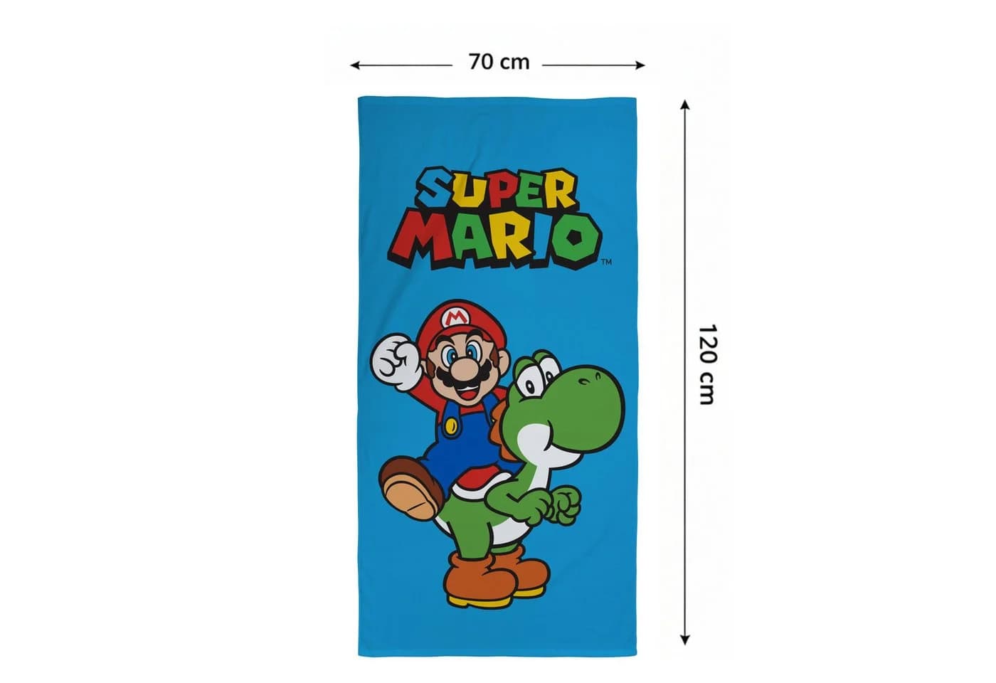 MTOnlinehandel Badetuch Super Mario 70x120 cm für Kinder, Baumwolle - Bild 3