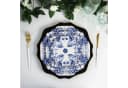 Quality Elegance Teller-Set 4-tlg. Blau Gold Bone China Bild 3