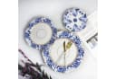 Quality Elegance Teller-Set 4-tlg. Blau Gold Bone China Bild 4