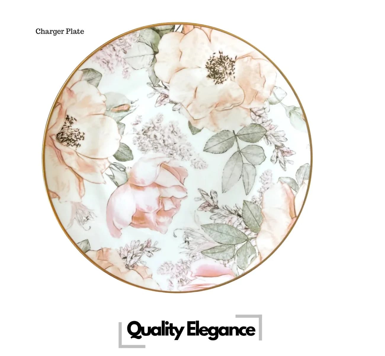 Quality Elegance Geschirrset 4-tlg. Pink Floral Bone China - Bild 4