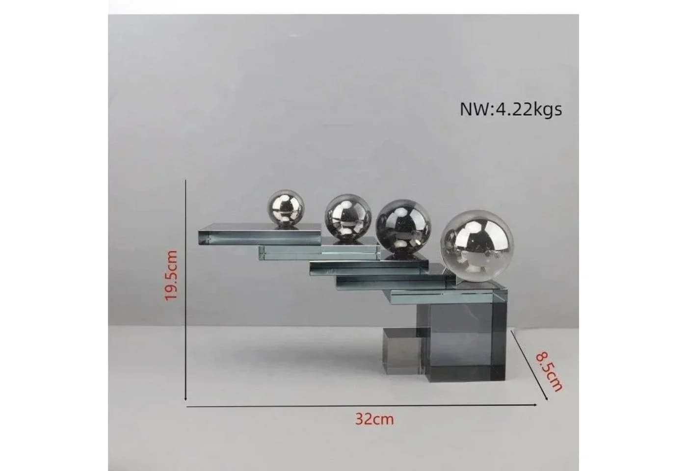 Quality Elegance Skulptur Luxus Silber Kristall Glas Design Deko