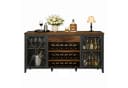 mukuhi Barschrank Industrial mit Weinregal Holz Metall Bild 2