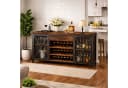 mukuhi Barschrank Industrial mit Weinregal Holz Metall Bild 4