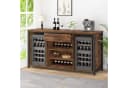 mukuhi Barschrank Industrial mit Weinregal Holz Metall Bild 5