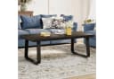 mukuhi Couchtisch Schwarz Industrial Holz Metall Sofatisch Wohnzimmer Tisch Bild 1